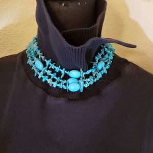 3 strand Turquoise necklace 16inch